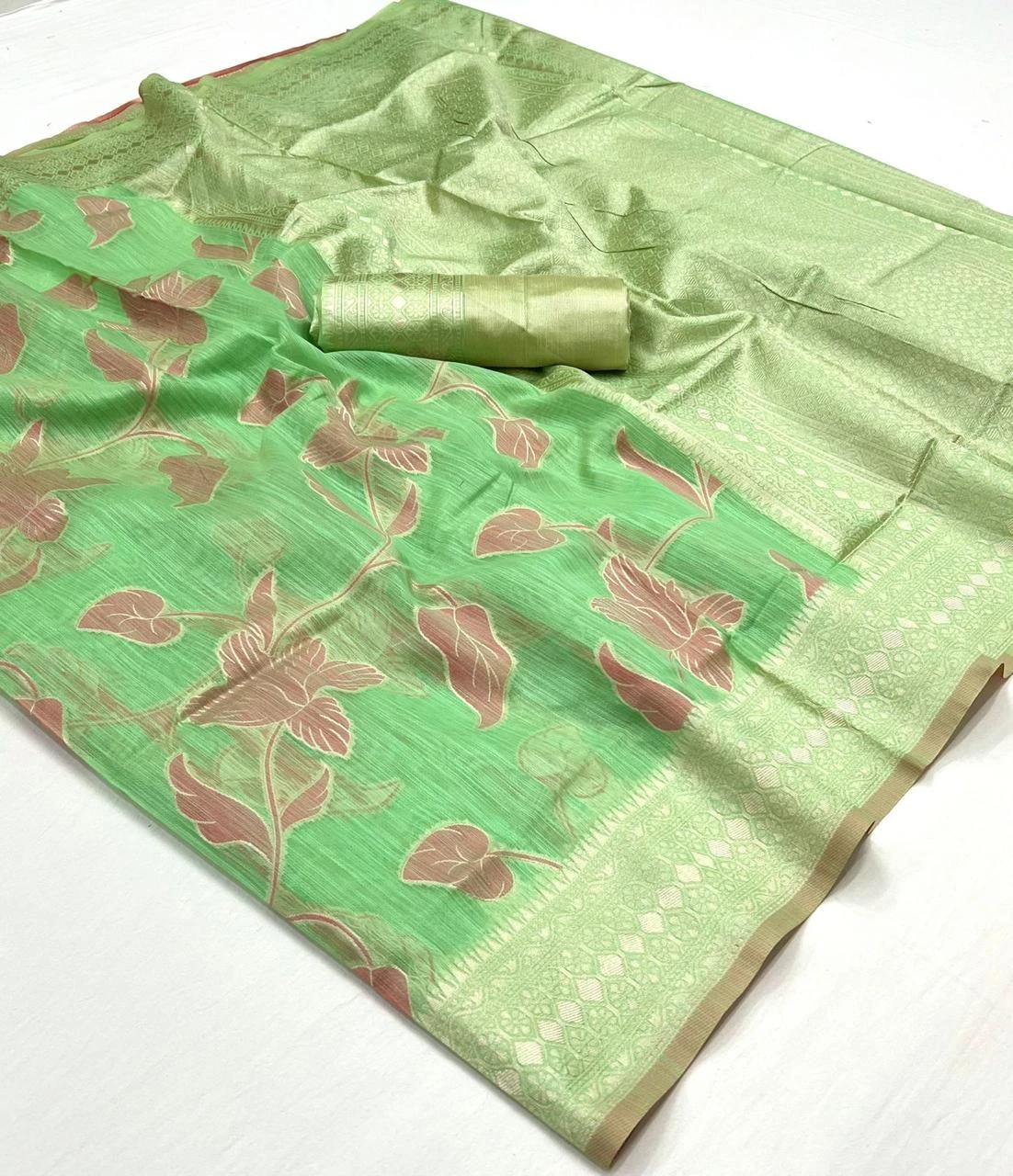 Rajbeer Kapri Linen Handloom Weaving Linen Wholesale Fancy Sarees Catalog — Wholesale Sarees, MPA wholesale from Surat - Gallery Image 2